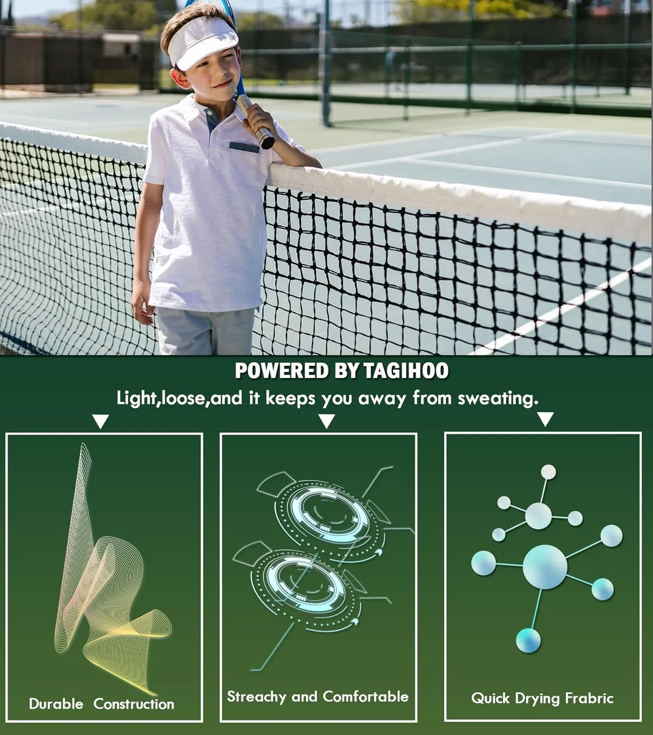 1 or 4 Pack Boys Mesh Athletic Polo Shirt Quick Dry Golf Moisture Wicking Active Short Sleeve for Youth