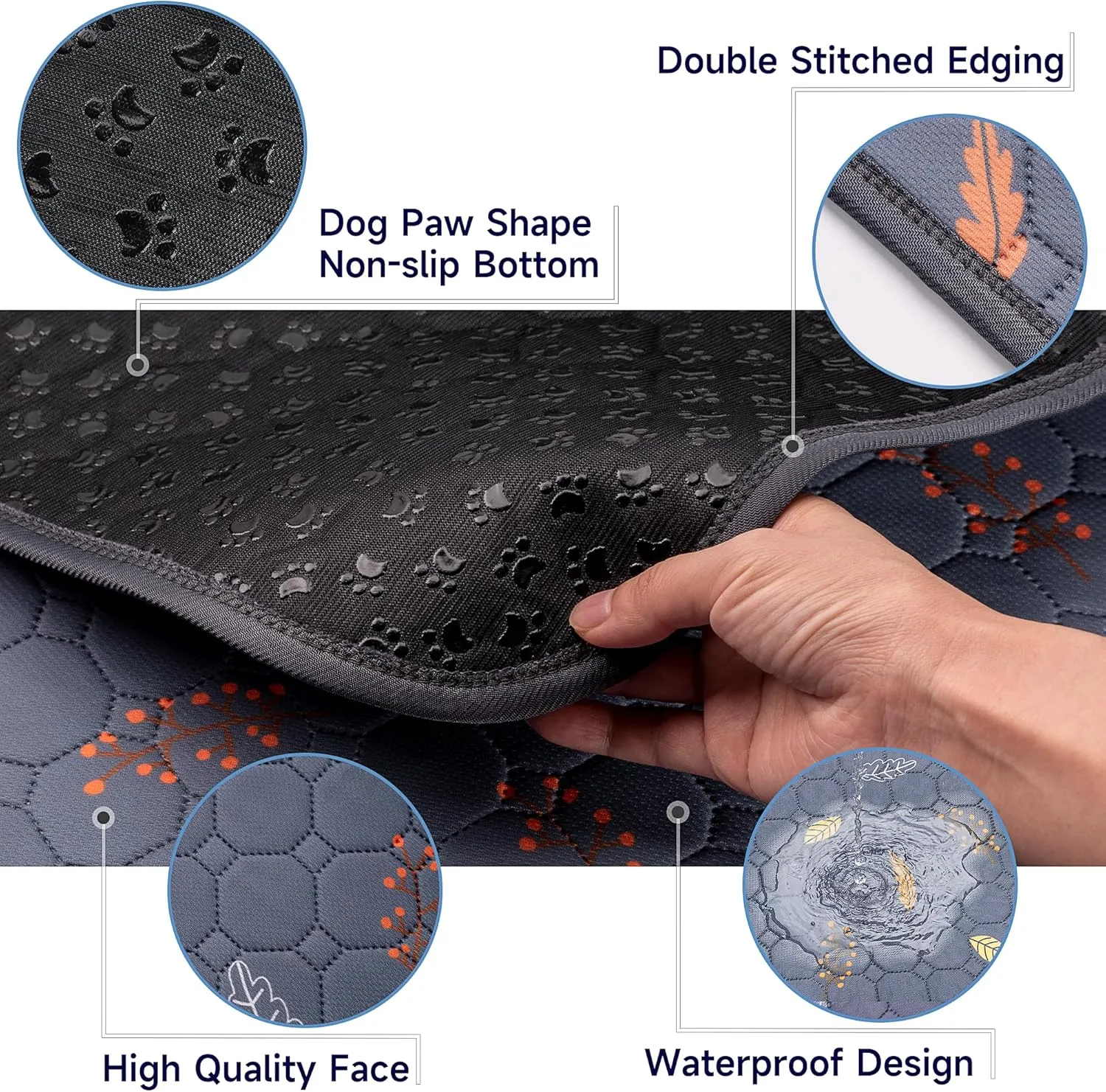 2-Pack Extra Large Reusable Dog Mat for Floor, Waterproof Dog Playpen, Super Absorbent Washable Pee Pads for Dogs, Pet Whelping Mat, Potty Training - 36" x 72"
