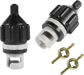 2Pcs Inflatable Stand Up Paddleboard Pump Adaptor-Universal Standard Schrader Air Valve Adapter Pumping Head Connector Converter for Inflating Boat, Kayak, Surfboard, Bed, Car Tire Orange
