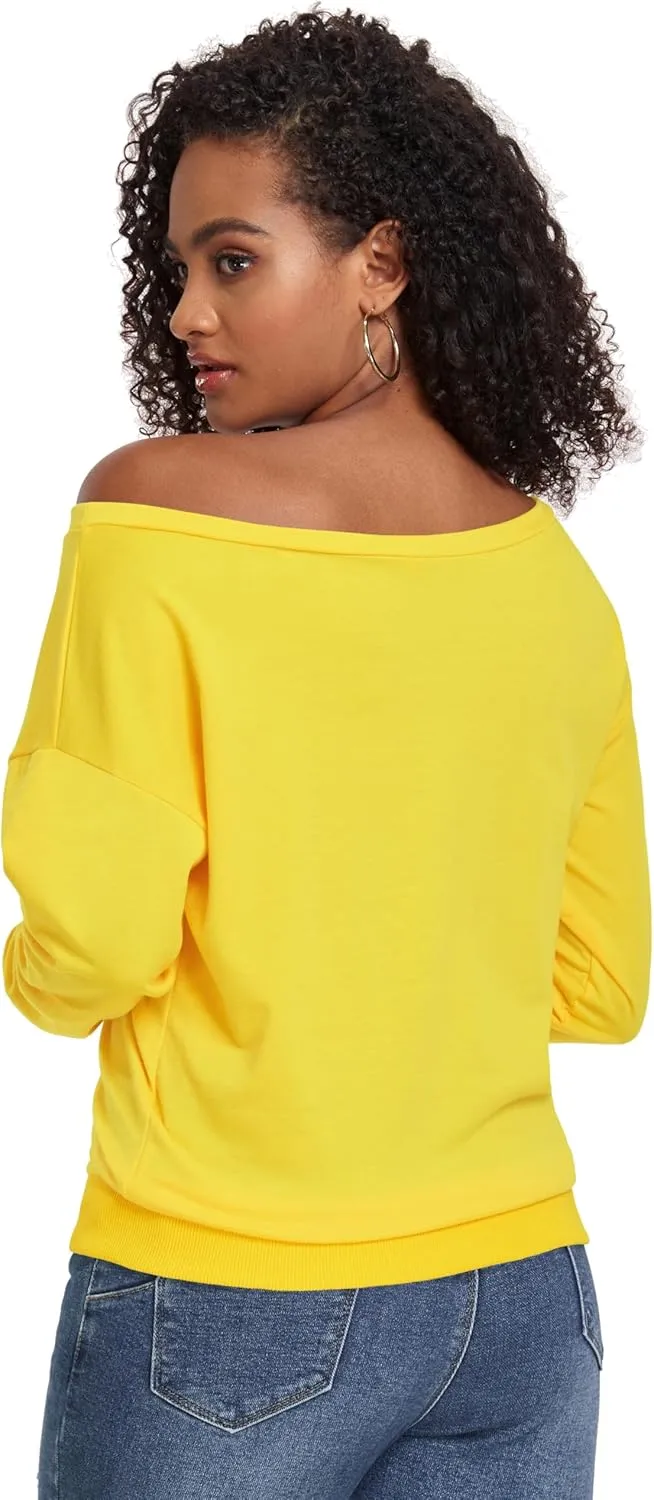 AM CLOTHES Sweatshirt for Women Off Shoulder Oversized Sweatshirts Long Sleeve Sweaters Shirts Tops