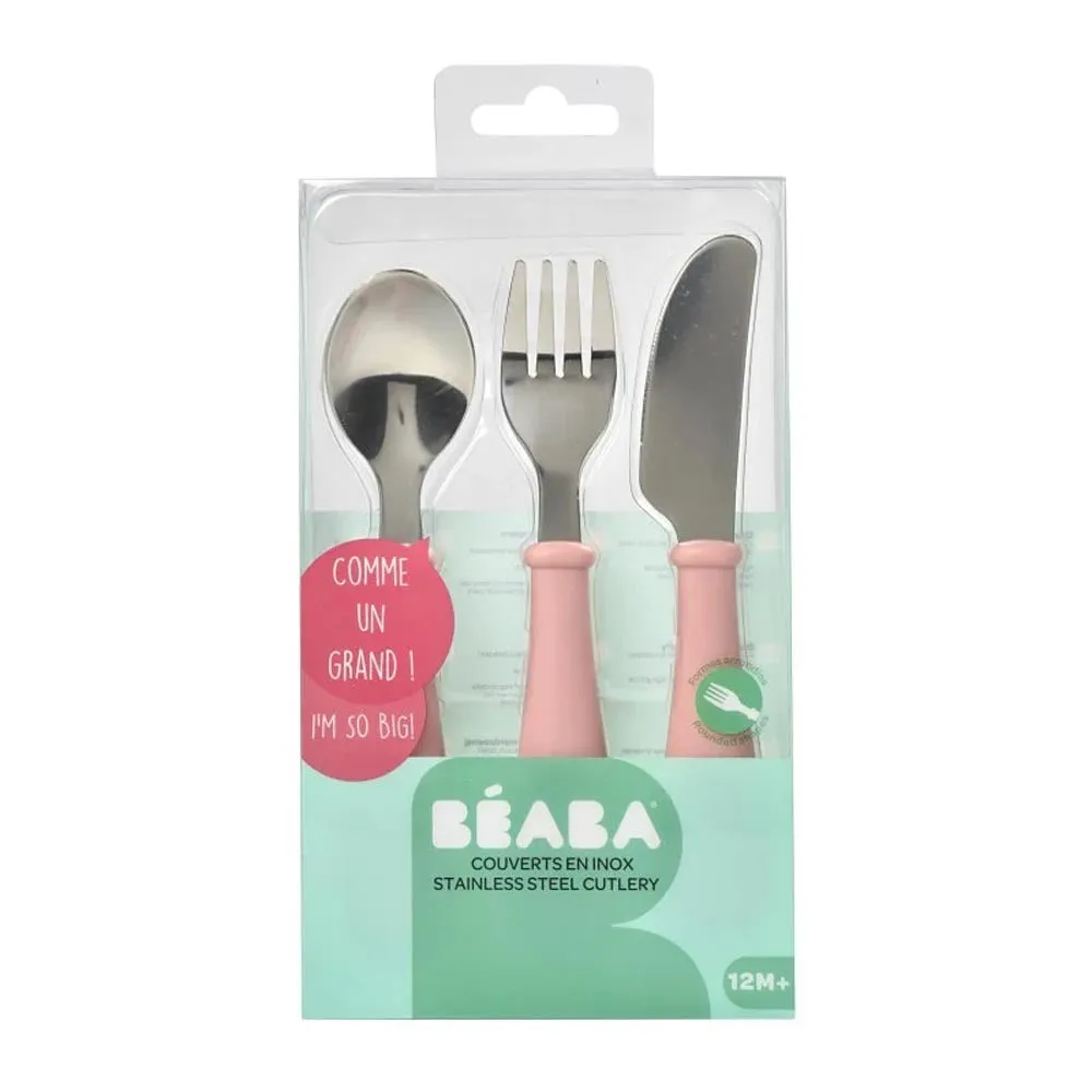 Beaba Stainless Steel Training Cutlery 3 Piece Set
