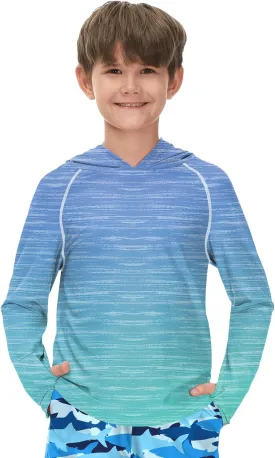 BesserBay Boys Sun Protection Hooded Long Sleeve Rashguard Shirt 1-14 Years