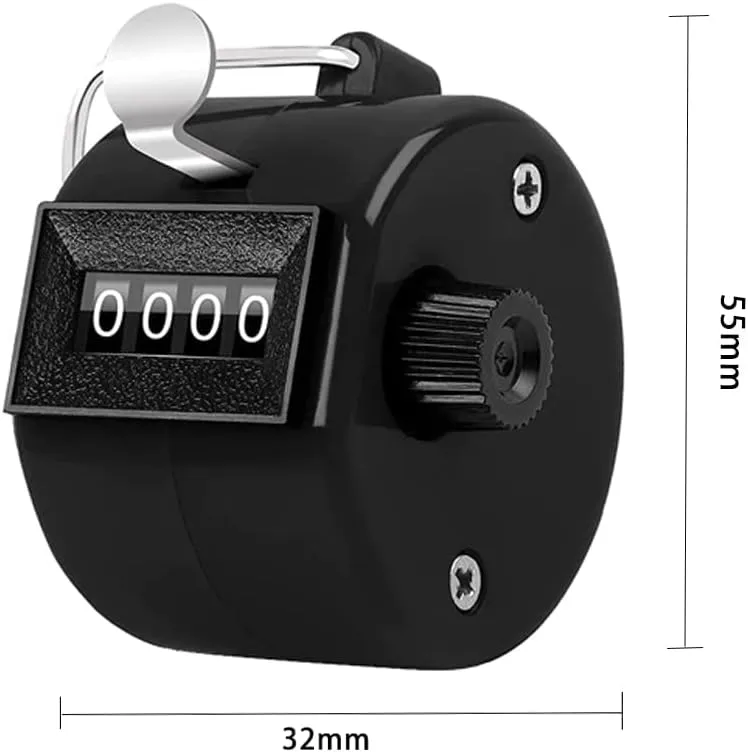 Counter Clicker 4-Digit Number Count, Handheld Mechanical Counters Clickers Pitch Counter for Coaching, Knitting, People, Lap, Fishing, Golf, Toddler & Fidget6 color You can choice