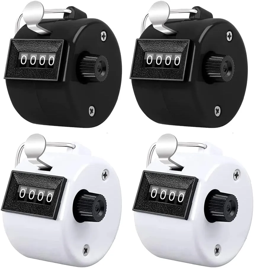 Counter Clicker 4-Digit Number Count, Handheld Mechanical Counters Clickers Pitch Counter for Coaching, Knitting, People, Lap, Fishing, Golf, Toddler & Fidget6 color You can choice
