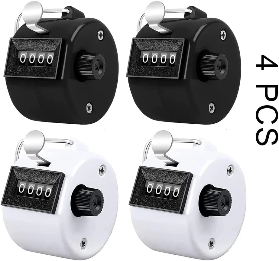 Counter Clicker 4-Digit Number Count, Handheld Mechanical Counters Clickers Pitch Counter for Coaching, Knitting, People, Lap, Fishing, Golf, Toddler & Fidget6 color You can choice