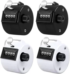 Counter Clicker 4-Digit Number Count, Handheld Mechanical Counters Clickers Pitch Counter for Coaching, Knitting, People, Lap, Fishing, Golf, Toddler & Fidget6 color You can choice