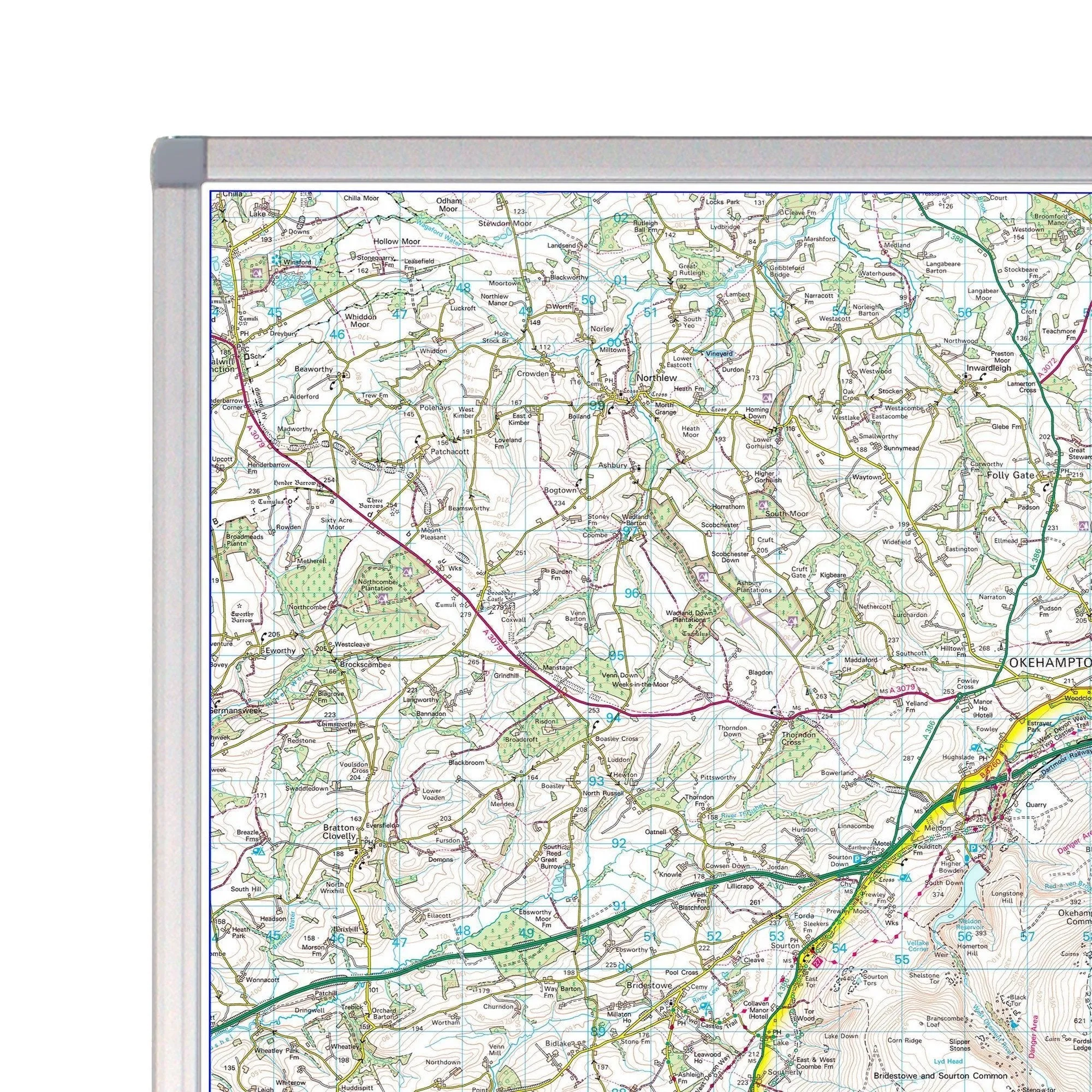 Dartmoor - UK National Park Wall Map