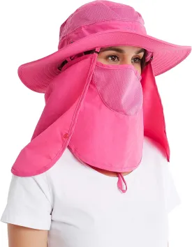 DDYOUTDOOR 07-281 Fashion Summer Outdoor Sun Protection Fishing Cap Neck Face Flap Hat Wide Brim