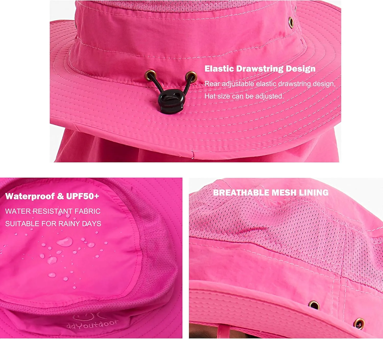 DDYOUTDOOR 07-281 Fashion Summer Outdoor Sun Protection Fishing Cap Neck Face Flap Hat Wide Brim
