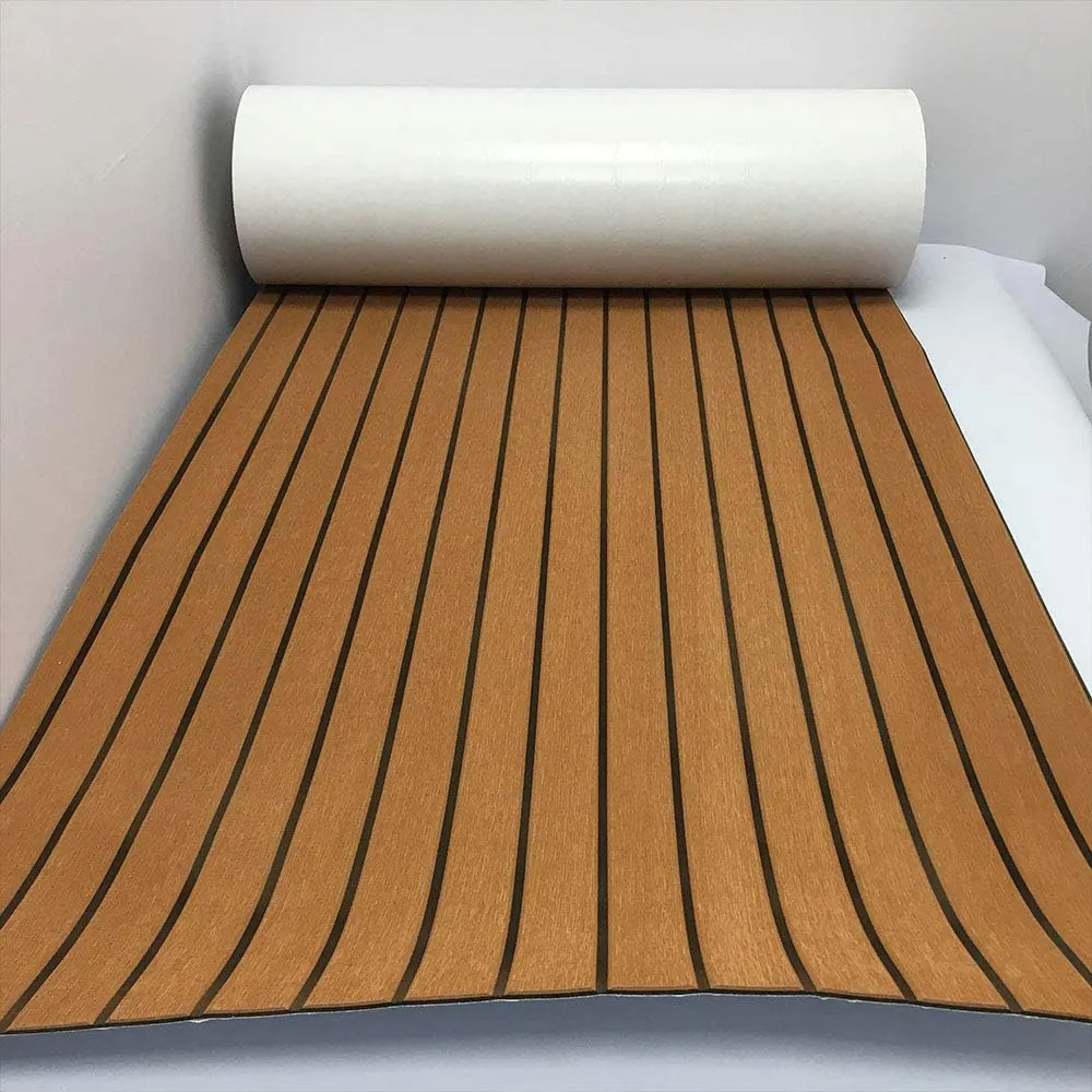 EVA Foam Boat Flooring 94.5" 35.4" Self-Adhesive Non-Slip Boat Deck Mat Traction Pad for Boats Yacht Swim Platform RV Floor Kayak Surfboard Golf Cart