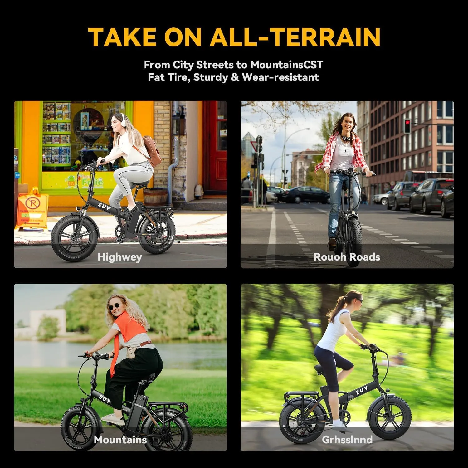 Folding Electric Bike for Adults, 1000W Motor(1500W Peak),30MPH, 60Mile,48V 20AH Battery,20" Fat Tire Foldable Electric Bicycle,Commuter Beach Snow E-Bikes,7-Speed