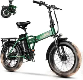 Folding Electric Bike for Adults, 1000W Motor(1500W Peak),30MPH, 60Mile,48V 20AH Battery,20" Fat Tire Foldable Electric Bicycle,Commuter Beach Snow E-Bikes,7-Speed