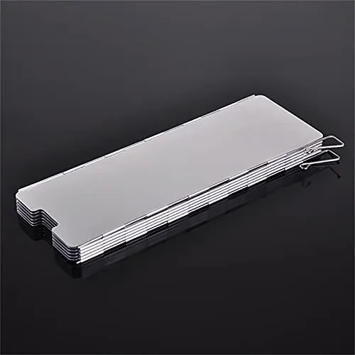 Folding Stove Windscreen - 10 Panels Wind Shield Aluminium Alloy Windshield Camp Stove Wind Screen for Stove in Camping, Hiking, Backpacking, Picnicking
