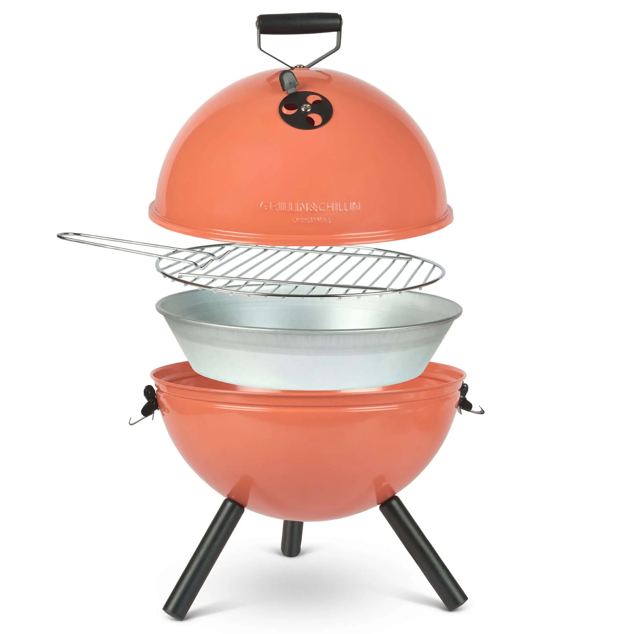 Gusta Grillin 'n' Chillin Table Top BBQ Ball Grill 30.5cm Rose
