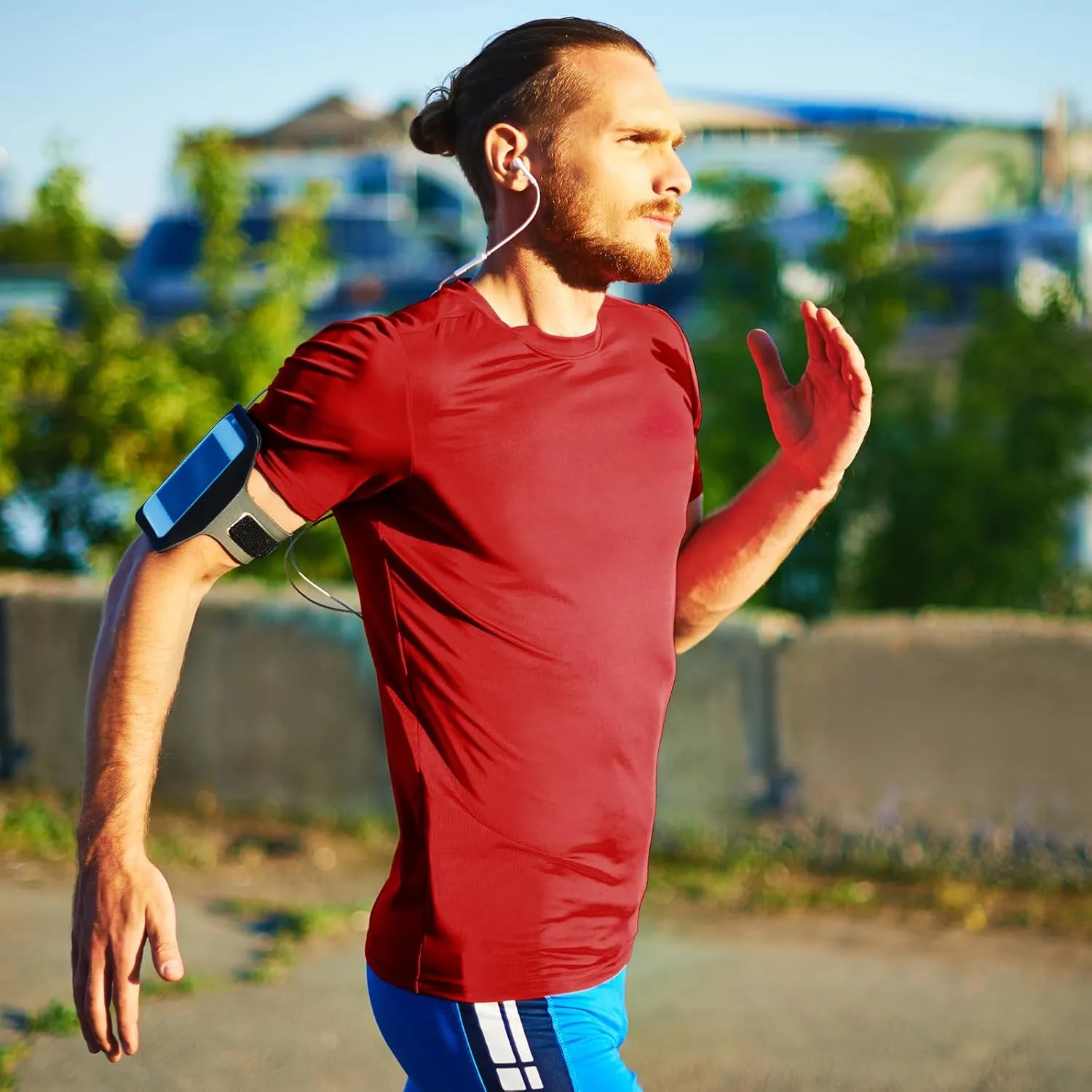 Haimont Men's Athletic Running Shirts Quick Dry Short Sleeve UPF 50  Sun Protection UV Fishing Hiking Workout T-Shirts