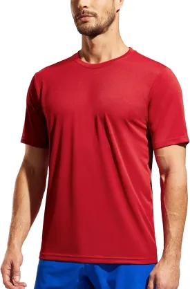 Haimont Men's Athletic Running Shirts Quick Dry Short Sleeve UPF 50  Sun Protection UV Fishing Hiking Workout T-Shirts
