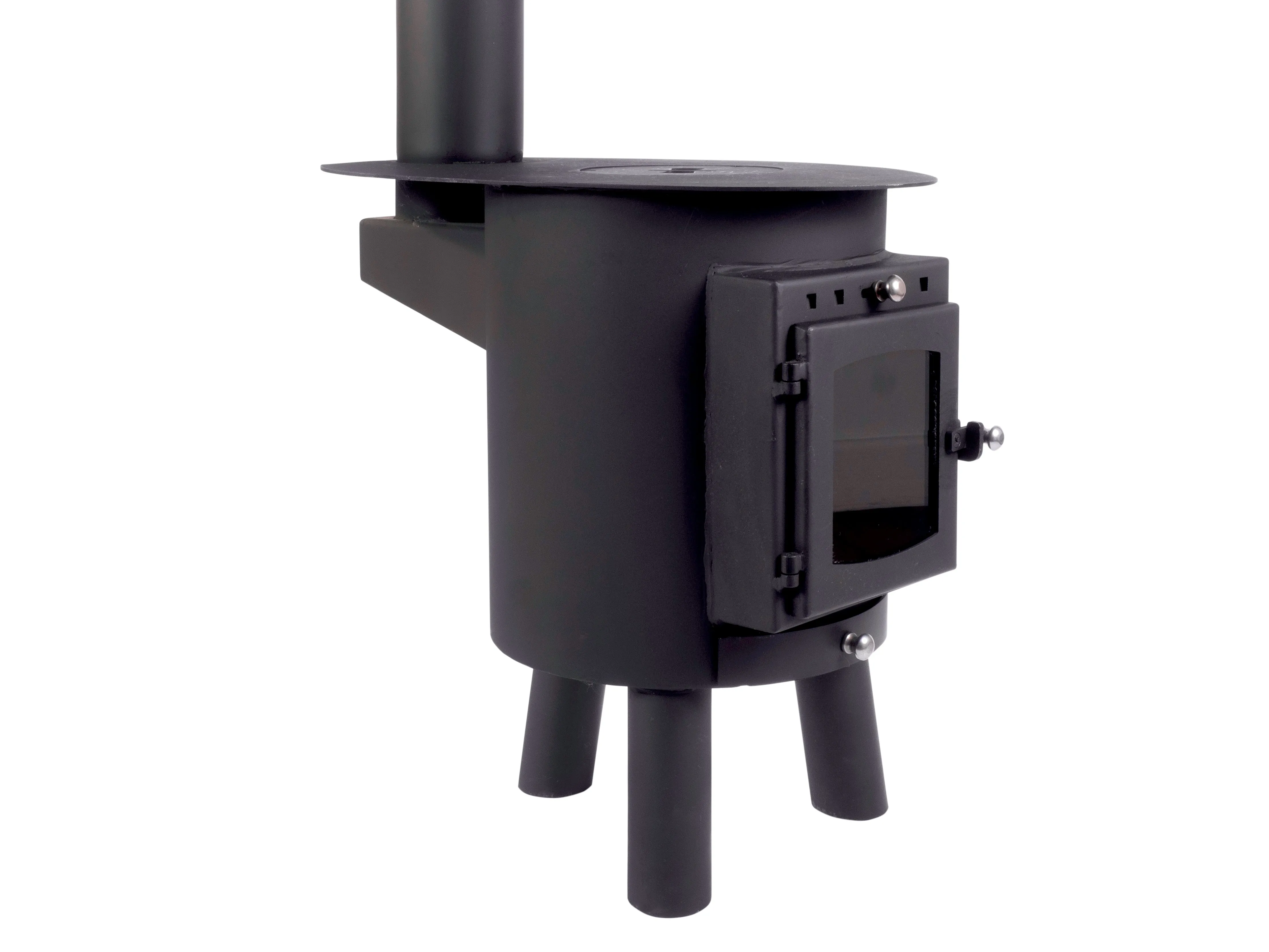 Hygge Oval Wood Stove | 4.5kw 18kg | Single Wall Flue and Boiler Package