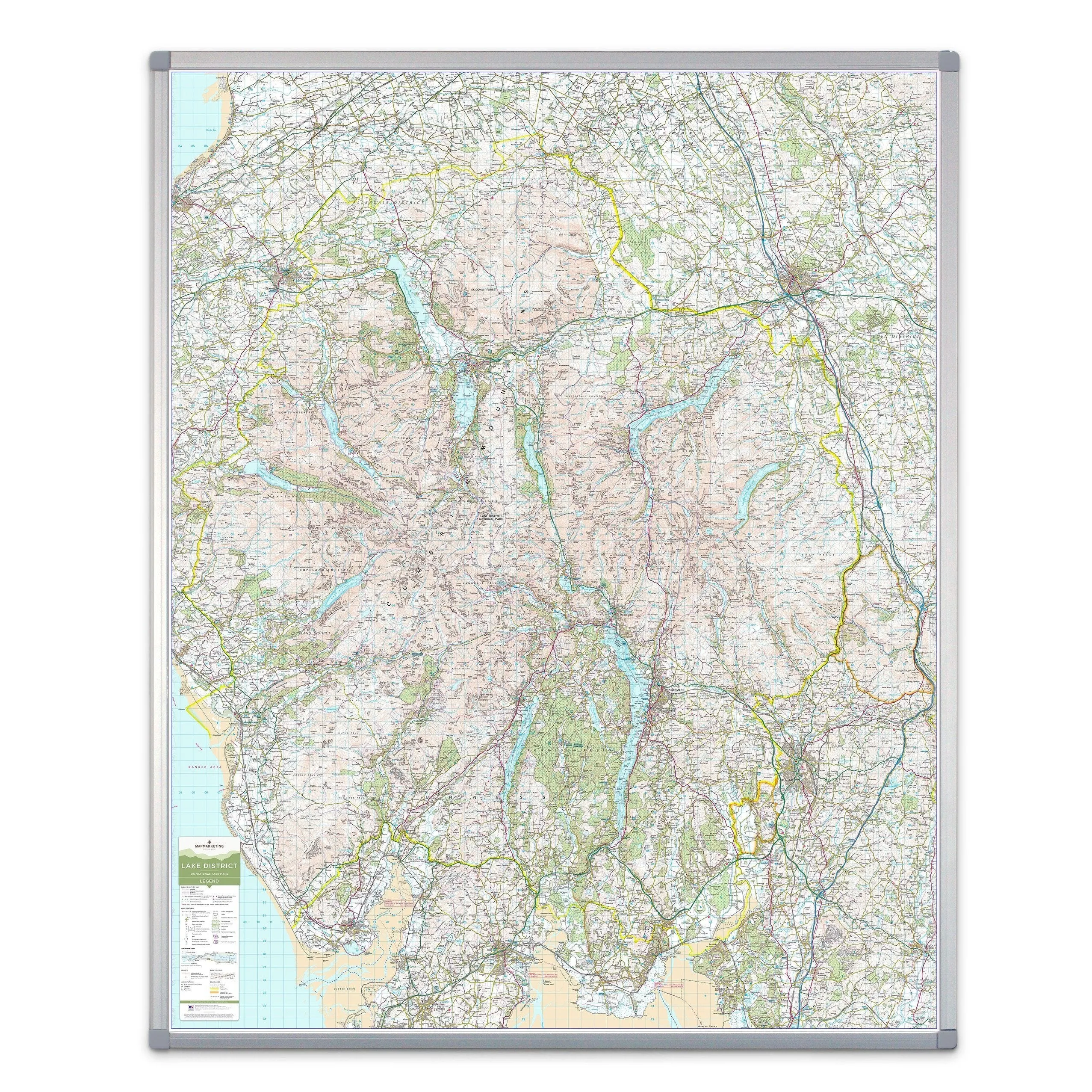 Lake District - UK National Park Wall Map