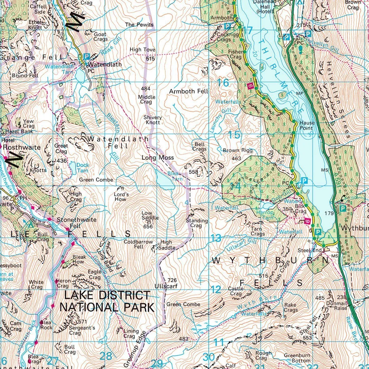Lake District - UK National Park Wall Map