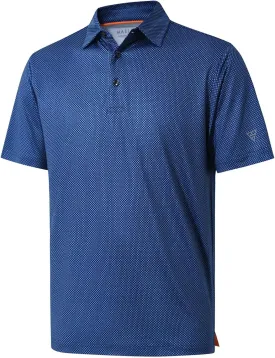 Men's Golf Polo Shirts Short Sleeve Striped Performance Moisture Wicking Dry Fit Golf Shirts for Men