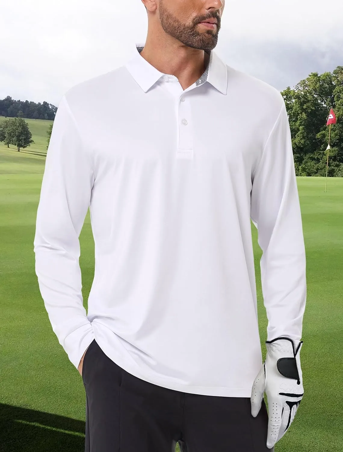 Mens Golf Shirt Dry Fit Performance Polo Shirts for Men Mens Short Sleeve Shirts Casual Work Shirts for Men