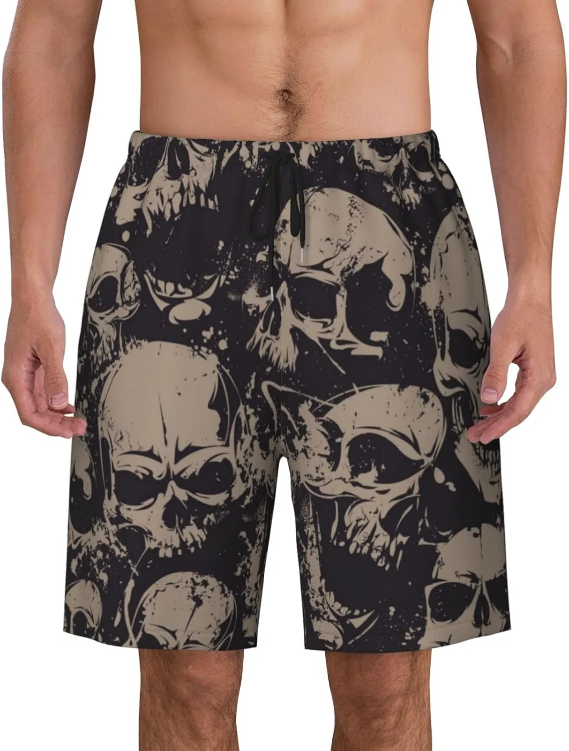 Mens Swim Trunks with Mesh Lining,Quick Dry Swimsuit Board Shorts Beach Pants Swimwear Bathing Suits