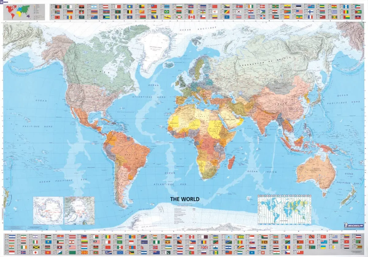 Michelin Map The World 13701 (Laminated, Rolled) (Maps/Wall (Michelin)) Map  November 1, 2017