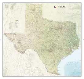 National Geographic Texas Wall Map - Laminated (40.75 x 38.5 in) (National Geographic Reference Map) Map  November 5, 2019