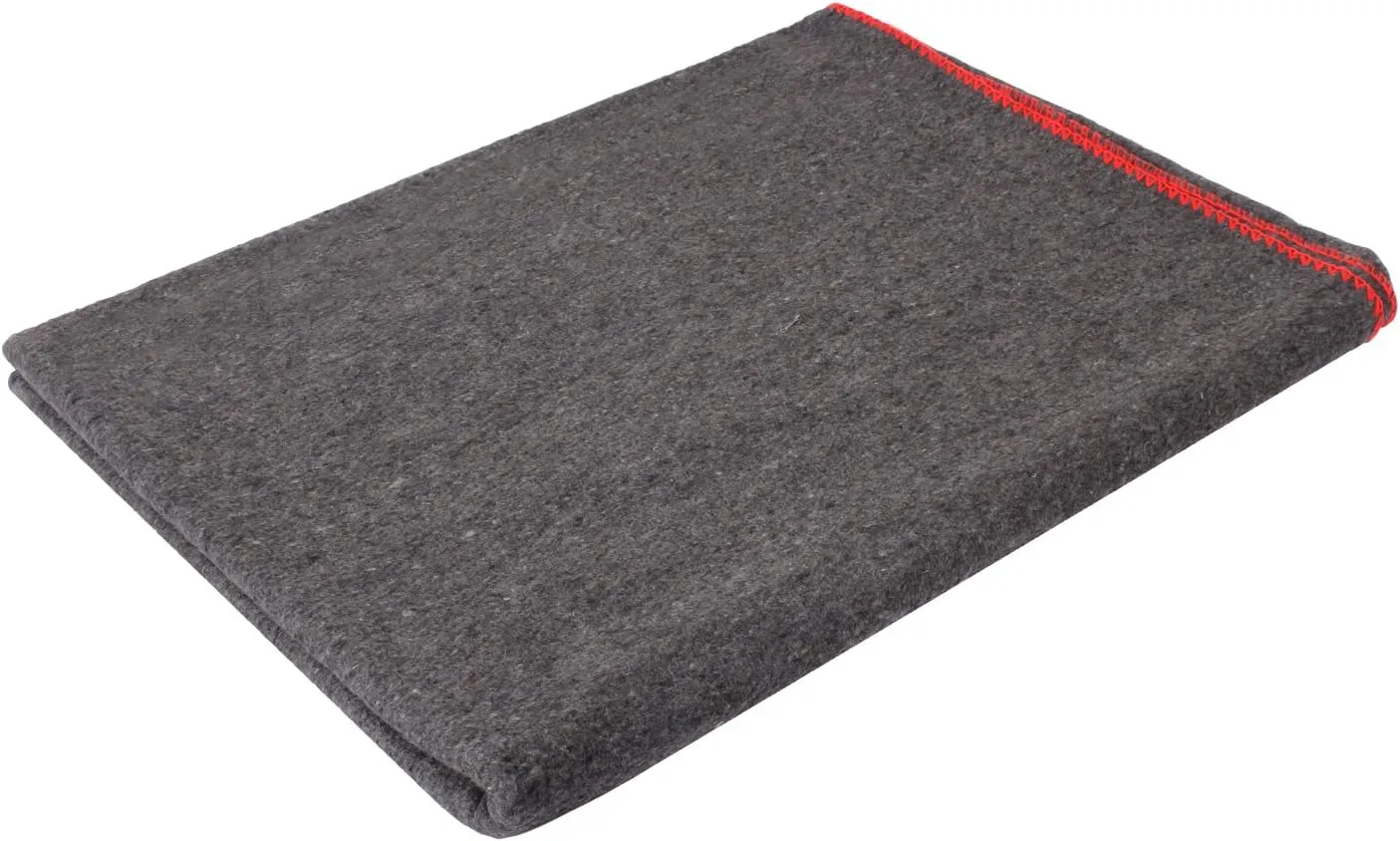 Rothco Wool Rescue Survival Blanket  Warm Emergency Outdoor, Camping Sleep Throw (Grey, 66" x 90")