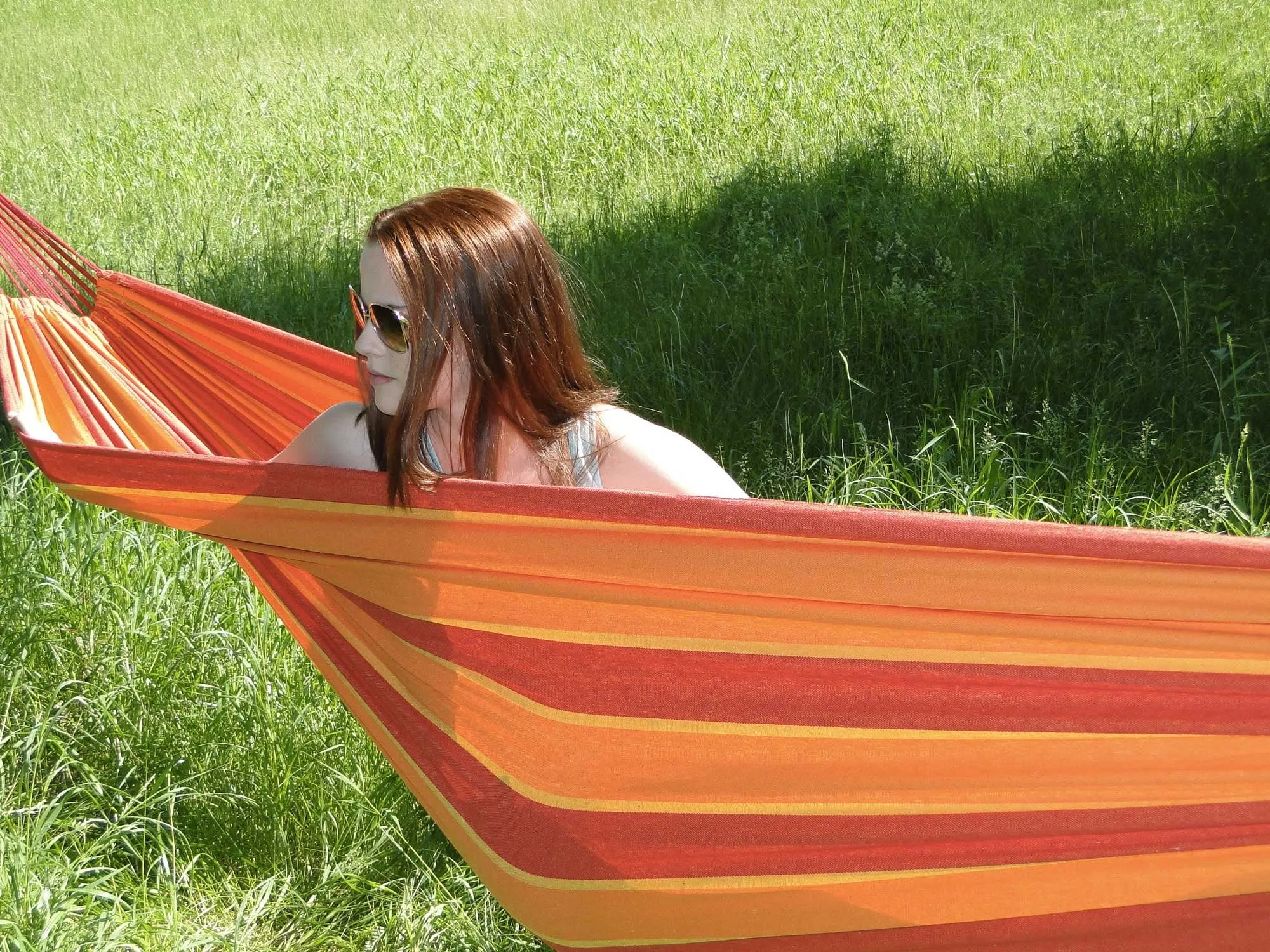 Soft Woven Cotton Fabric Brazilian Double Hammock - Hammock Sky