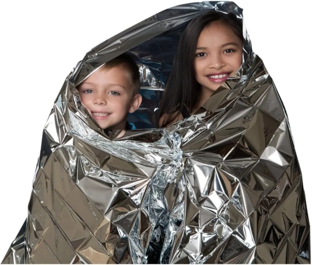 Survival Emergency Mylar Thermal Blanket, Foil Space Blanket Designed for NASA, Body Warmer Blanket for Outdoor, First Aid, Camping Gear, Hiking Travel 1