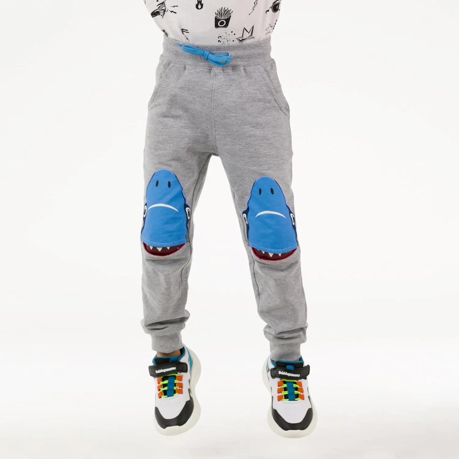 Toddler Boys Animal 3D Knee Knit French Terry Jogger/Pants - Pure Cotton