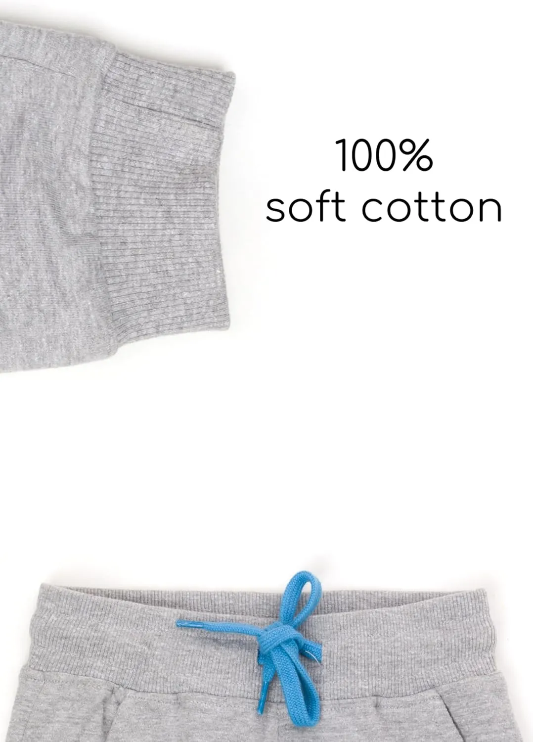 Toddler Boys Animal 3D Knee Knit French Terry Jogger/Pants - Pure Cotton