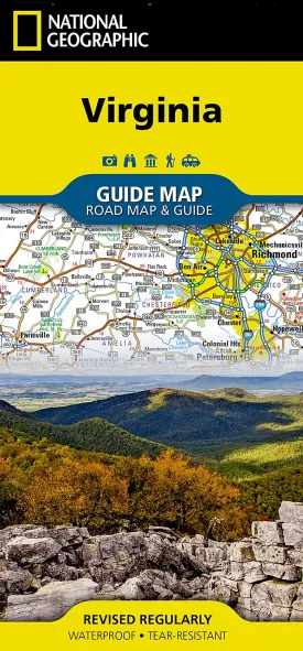Virginia Map (National Geographic Guide Map) Map  Folded Map, January 19, 2024