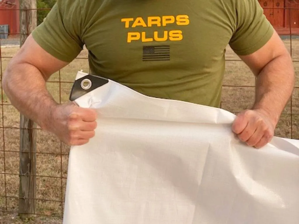 White Fire Retardant Tarps