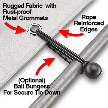 White Fire Retardant Tarps