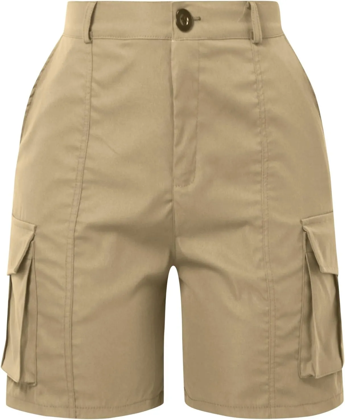 Women's Cargo Shorts High Waisted Hiking Bermuda Shorts Pull On Summer Short Pants Athletic Wear Workout Gym Clothes